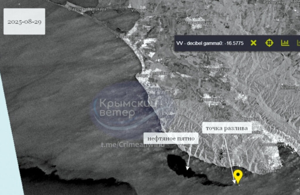 Утечка нефти в Новороссийске: пятно выросло до 350 км² и движется к Крыму